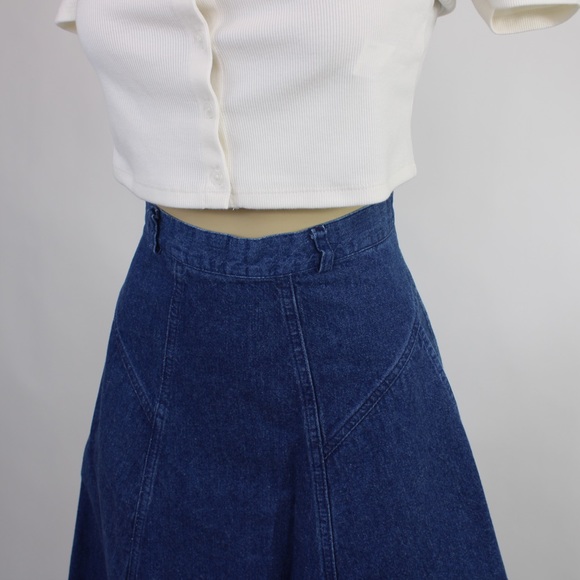 Vintage Separate editions long flared denim skirt - Picture 2 of 7